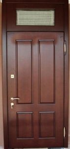 Дверь с фрамугой и вставками (Арт. F26)