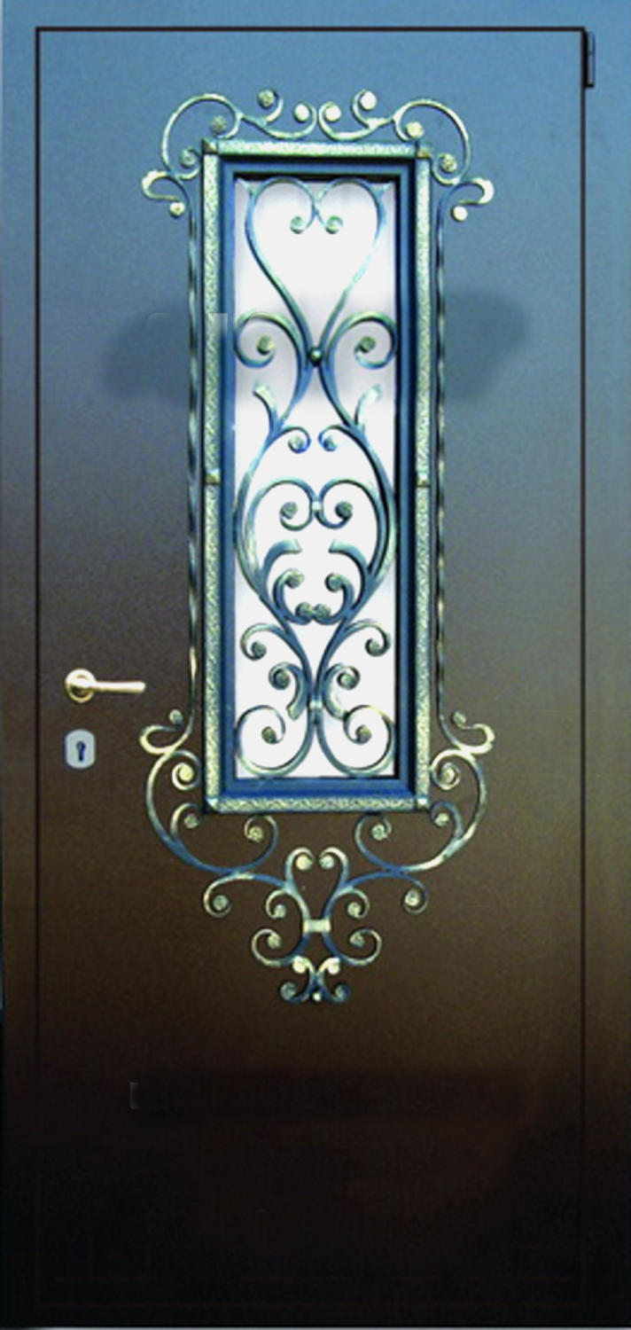 Дверь с ковкой (Арт. DK69)