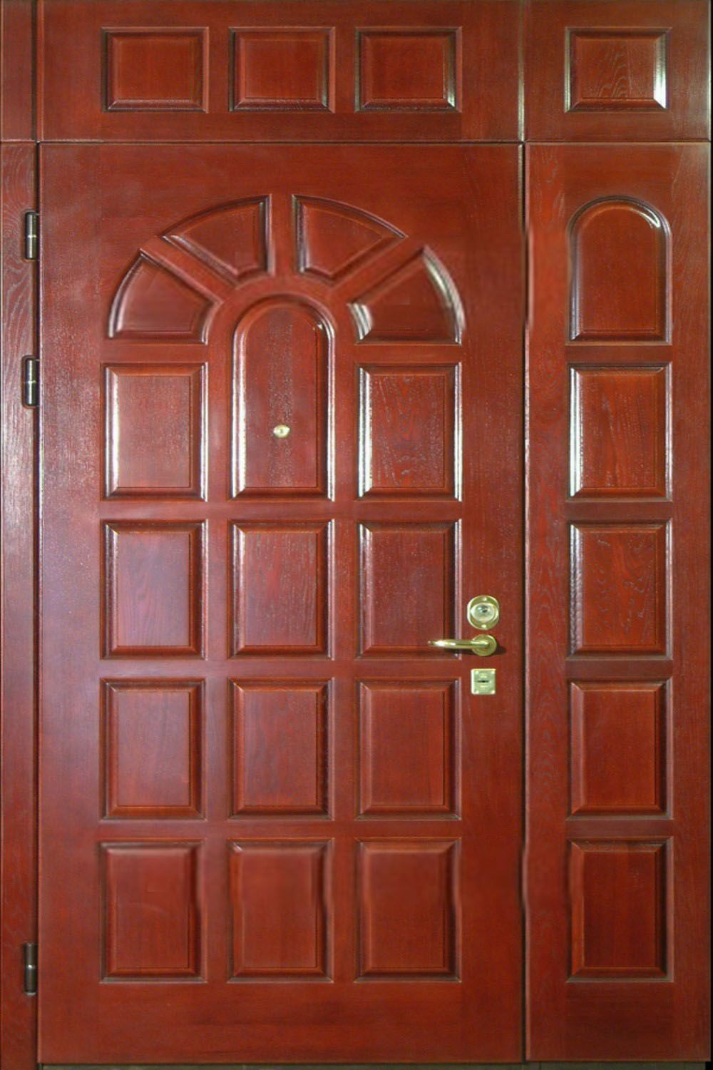 Дверь с фрамугой и вставками (Арт. F54)