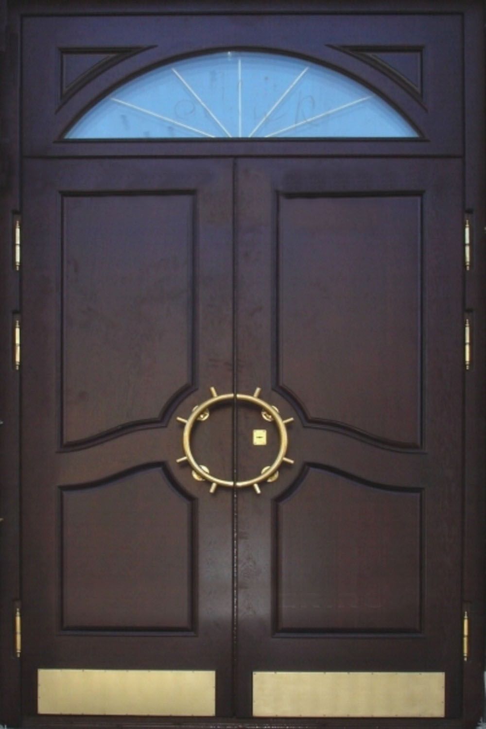 Дверь с фрамугой и вставками (Арт. F56)