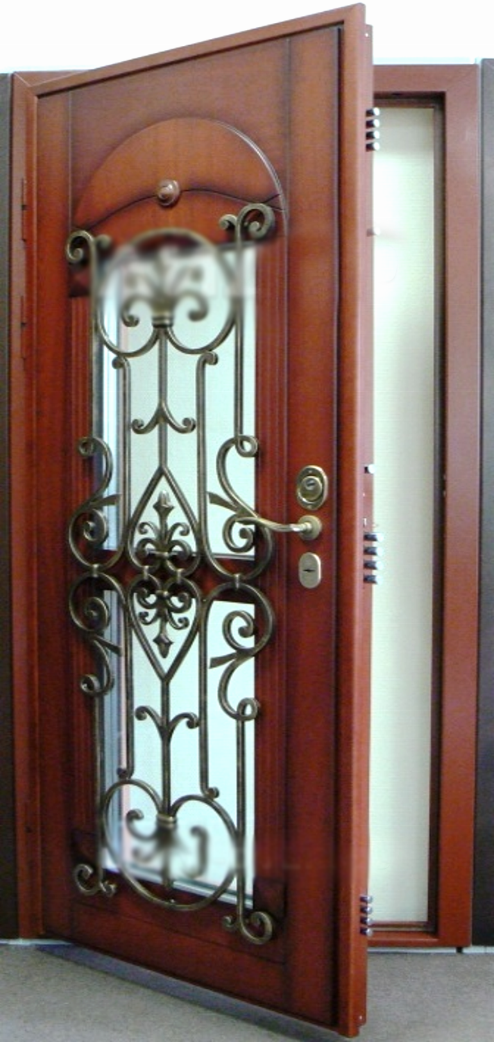 Дверь с ковкой (Арт. DK156)