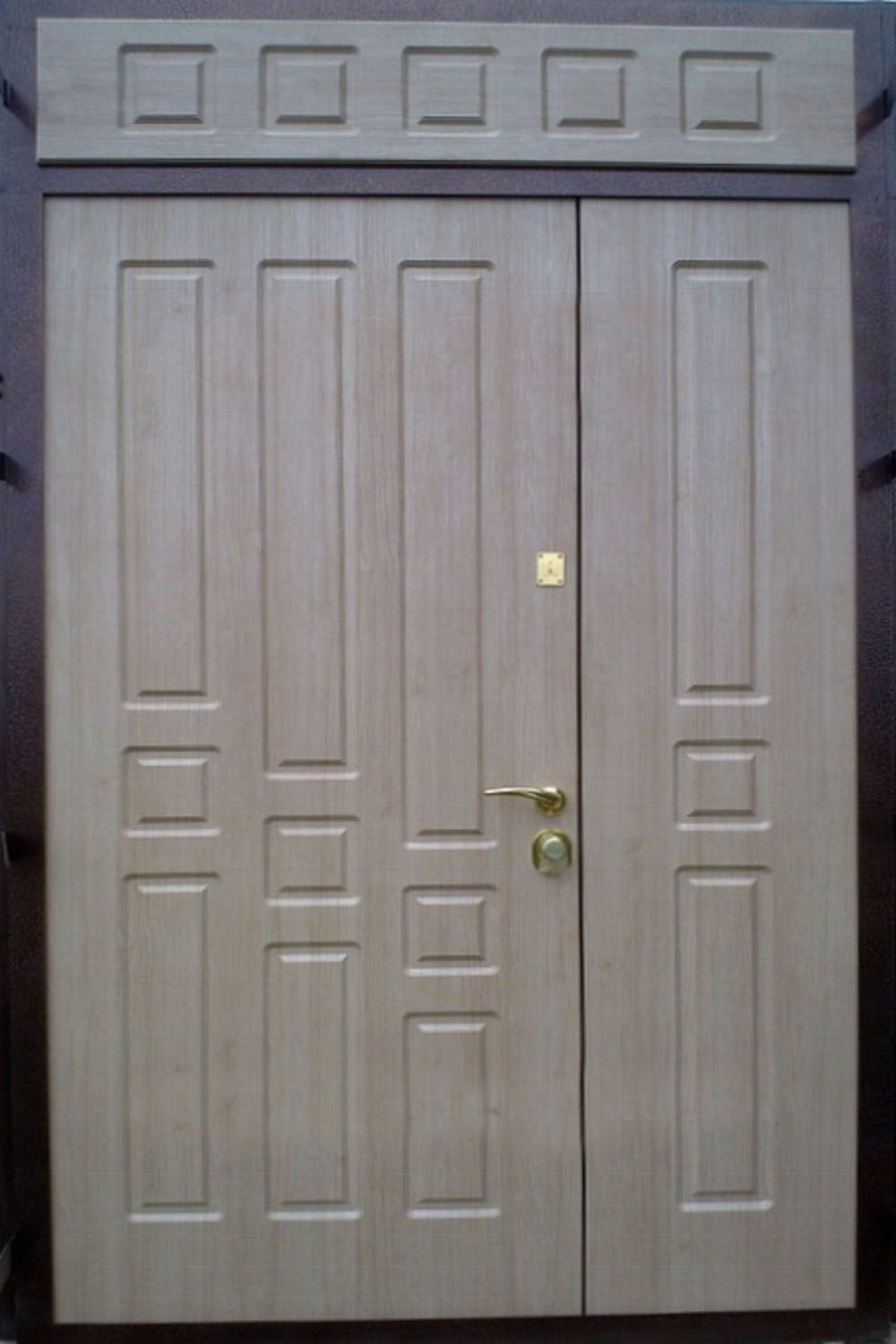 Дверь с фрамугой и вставками (Арт. F59)