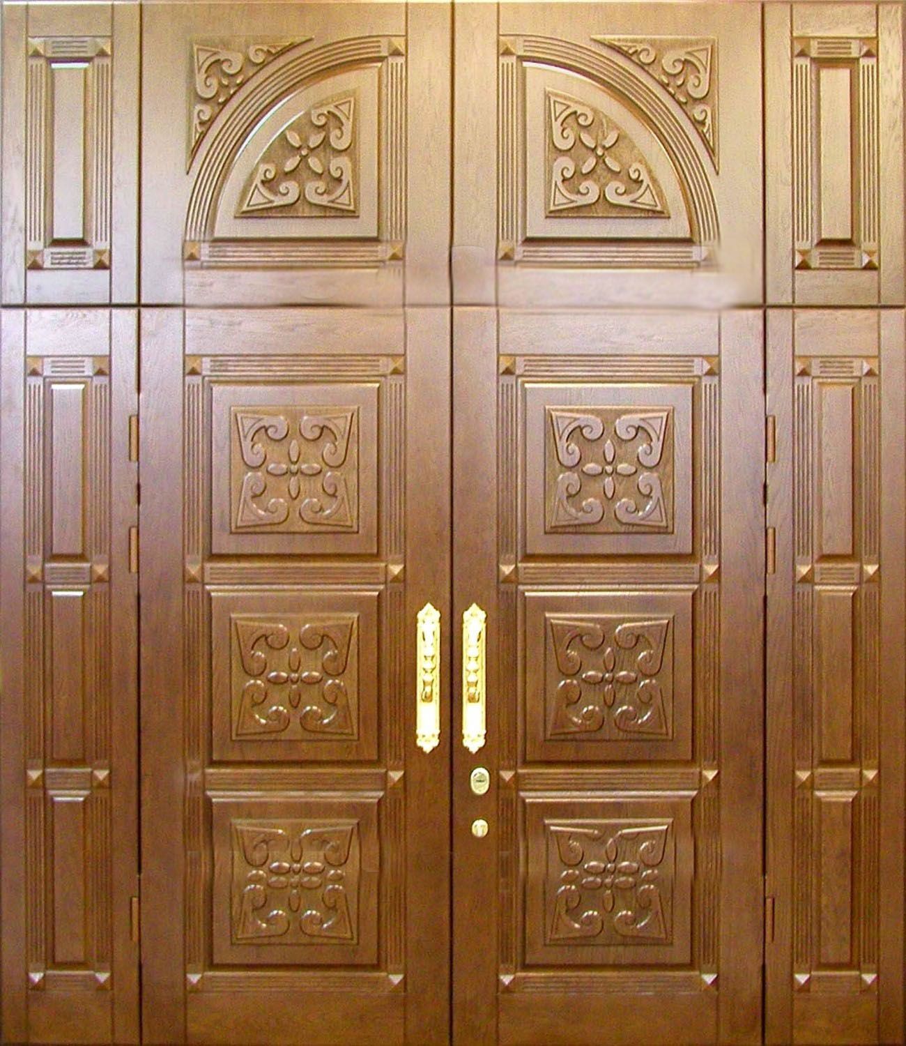 Дверь с фрамугой и вставками (Арт. F71)