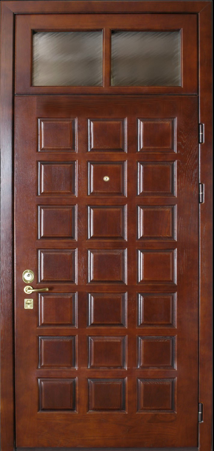 Дверь с фрамугой и вставками (Арт. F35)