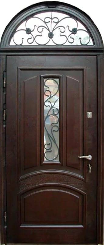 Дверь арочная со стеклопакетом (Арт. ST152)