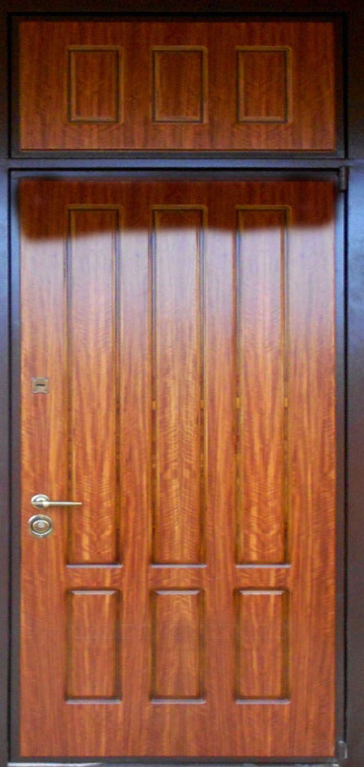 Дверь с фрамугой и вставками (Арт. F37)