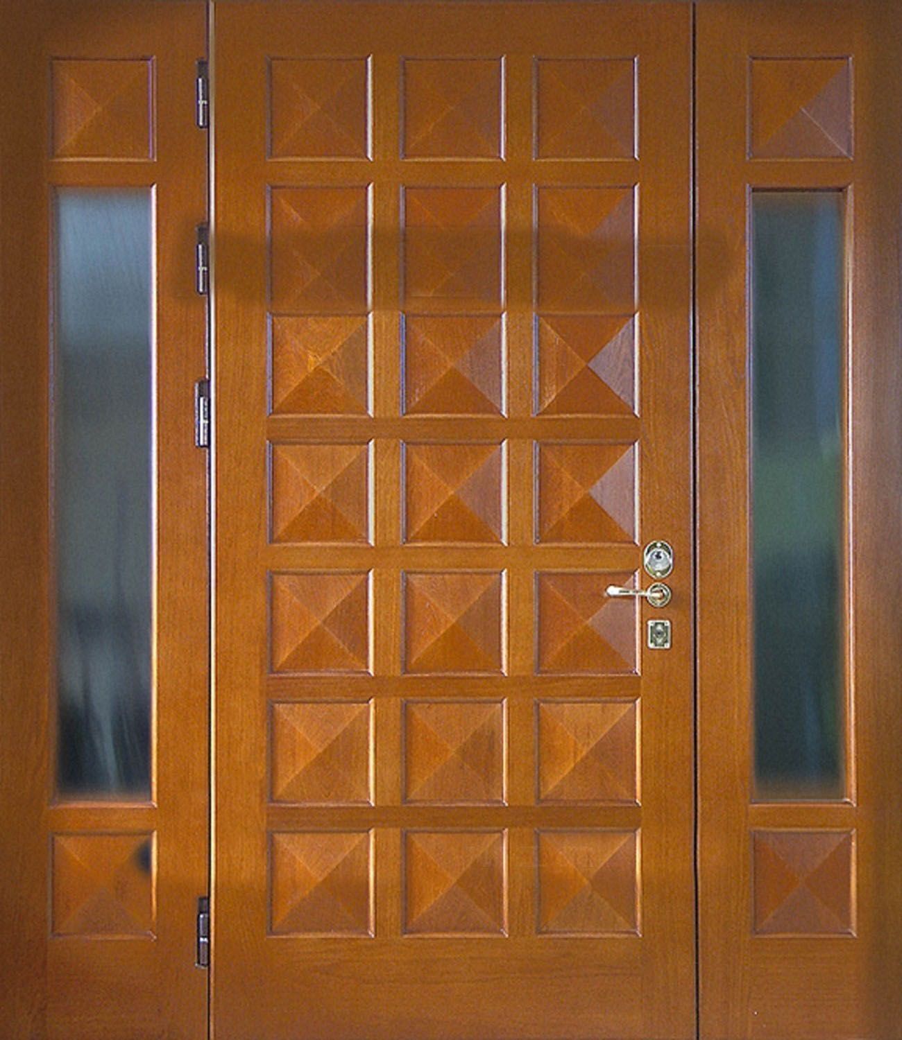 Дверь с фрамугой и вставками (Арт. F74)
