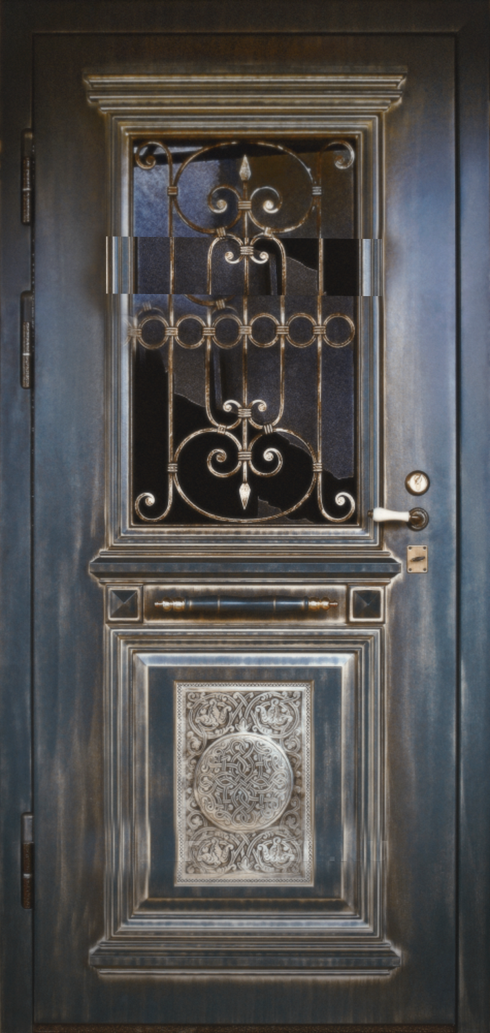 Дверь с ковкой (Арт. DK85)