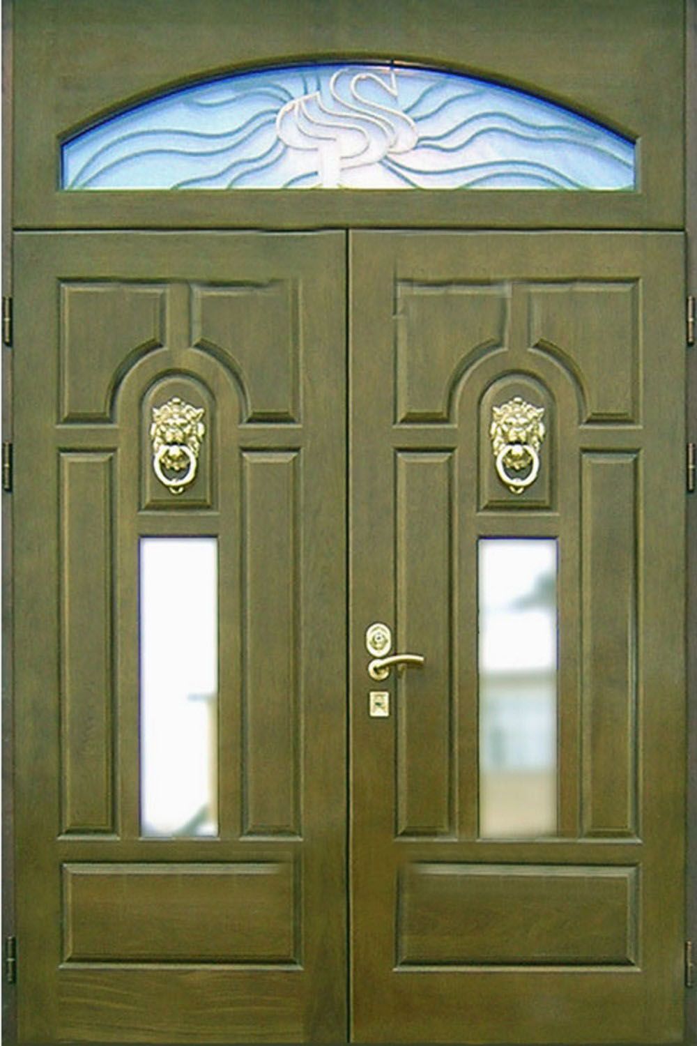 Дверь с фрамугой и вставками (Арт. F60)