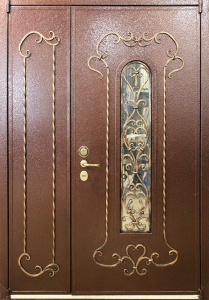 Дверь с ковкой (Арт. DK48)