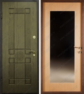 Дверь в квартиру с зеркалом (Арт. KV106)